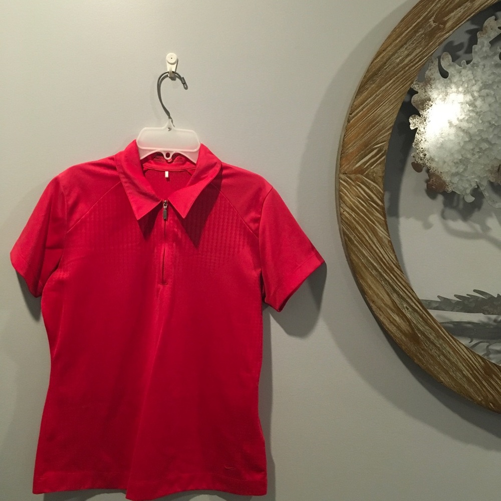 Red Nike FitDry Golf/Tennis Polo